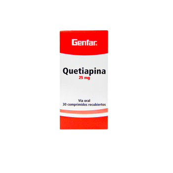 Quetiapina 25mg X 30 tabletas